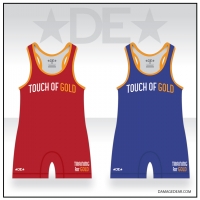 Touch of Gold Wrestling Red and Blue Singlet Pack