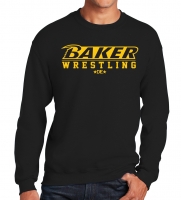 Baker Wrestling Black Crew Neck Sweatshirt