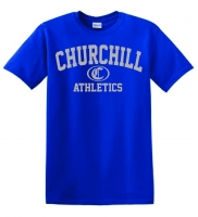 Churchill Reflective Logo Royal T-Shirt w/C