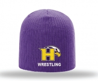 Hanford Wrestling Purple Knit Beanie