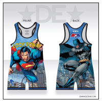 Steel vs Bat Look Down Mens Singlet