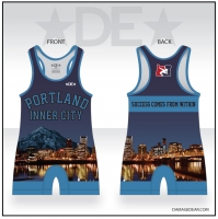 Portland Inner City Womens Blue Singlet