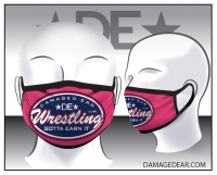Damaged Ear Wrestling Pink Face Mask