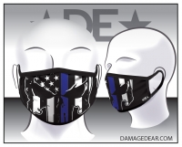 USA Thin-Blue Line Punish Face Mask