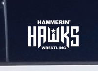 Hammerin' Hawks Wrestling Vinyl Window Decal
