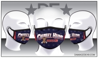 Camel Kids Wrestling Navy with Stars Face Mask