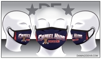 Camel Kids Wrestling Navy Face Mask