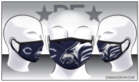 Chiawana Navy Face Mask