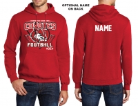 Coyotes Football Hooded Sweatshirt - Red