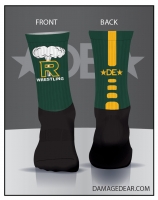 Richland Bombers Green Socks