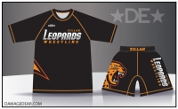 Zillah Leopards Wrestling Rash Guard and Fight Shorts