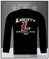Liberty Lancers Wrestling Black Crew Neck Sweatshirt