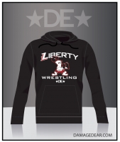 Liberty Lancers Wrestling Black Cotton Hoodie