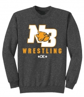 North Bend Wrestling Crewneck Sweatshirt - Charcoal Heather