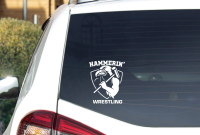 Hammerin' Wrestling Vinyl Window Decal