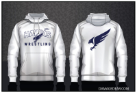 La Pine Hawks Wrestling Hooded Sweatshirt - White