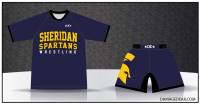 Sheridan Spartans Sub Shirt and Fight Shorts