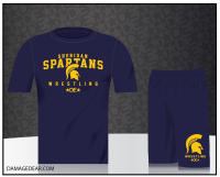 Sheridan Wrestling T-shirt and shorts Package