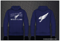 La Pine Hawks Wrestling Hooded Sweatshirt - Navy
