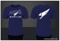 La Pine Hawks Wrestling T-Shirt - Navy