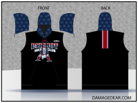 PMC Sublimated Sleeveless Hoodie, designed by Damagedear.com