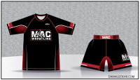 Mac Wrestling Club Girls Sub Shirt and Fight Shorts