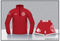 Luverne Wrestling 1/4 Zip Jacket and Fight Shorts