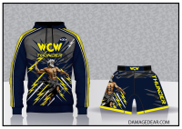 WCW Thunder Wrestling Sublimated Hoodie and Fight Shorts
