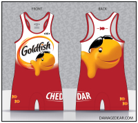 Goldfish Mens Singlet-Red