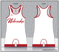 Nebraska Mens Singlet-White