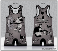 Steamboat Willie Mens/Boys-Cut Singlet