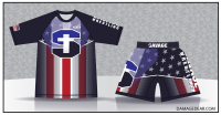Savage Wrestling Rash Guard and Fight Shorts Pack