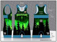 SWWWC Freestyle Singlet-Blue