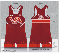 Virginia Freestyle Red-banded Singlet