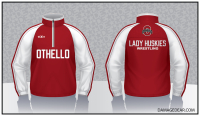 Othello 2024 Lady Huskies 1/4-Zip Jacket - Red