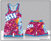 Rainbow Women's Singlet and Fight Shorts Pack