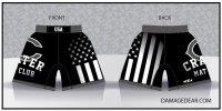 Crater Mat Club 'Merica Fight Shorts - Grayscale