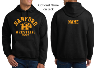 Hanford Wrestling Hooded Sweatshirt - Black