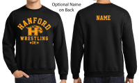 Hanford Wrestling Crewneck Sweatshirt - Black