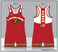 Lakeland Hawks Freestyle Red Singlet
