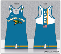 Lakeland Hawks Freestyle Blue Singlet
