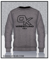 OK Wrestling Gray Crew Neck Sweatshirt