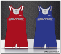 Tualatin Wolfpack Freestyle Red and Blue Singlet Pack