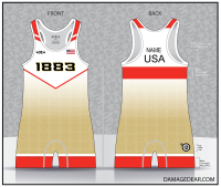 Montesano 1883 Red Banded Singlet