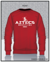 Aztecs Wrestling Crewneck Sweatshirt - Red