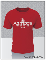 Aztecs Wrestling T-Shirt - Red