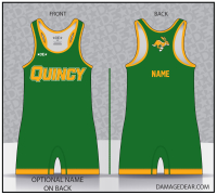 Quincy Wrestling Singlet - Green
