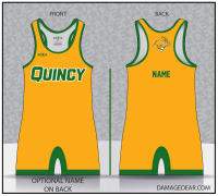 Quincy Wrestling Singlet - Gold