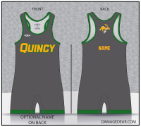 Quincy Wrestling Singlet - Gray