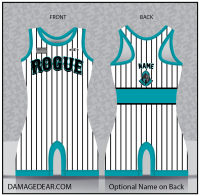 Rogue Warriors Pinstripe Singlet - Teal Band